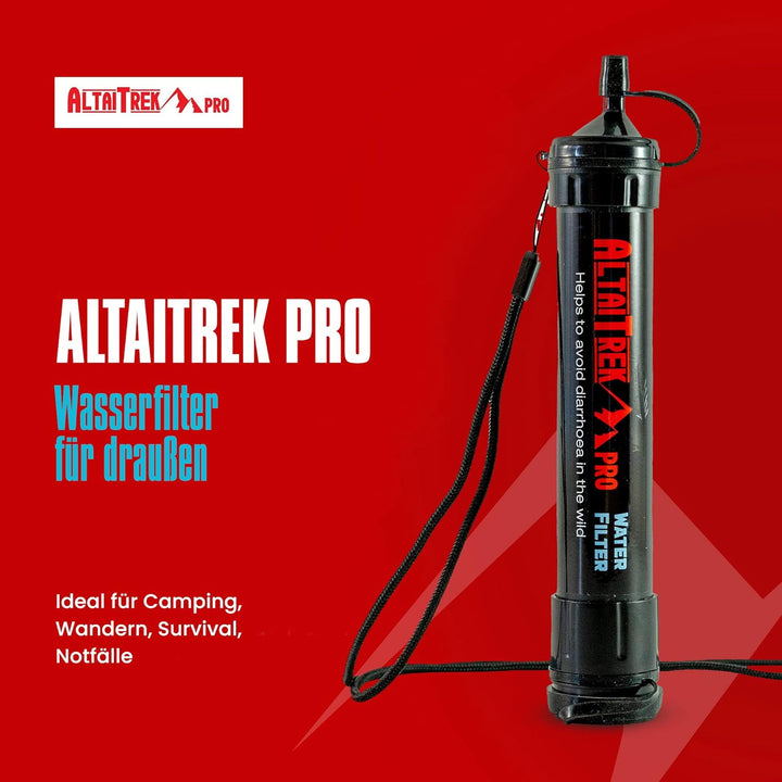 ALTAITREK PRO Wasserfilter Wasserfilter Gerät zur Wasserreinigung Nützlich für Notfälle und Überlebe