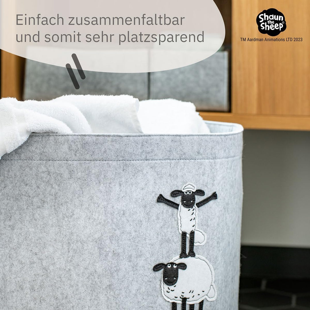 meets "Shaun das Schaf" Aufbewahrungskorb zusammenfaltbar für Kinder – Korb zum Verstauen von Spielz