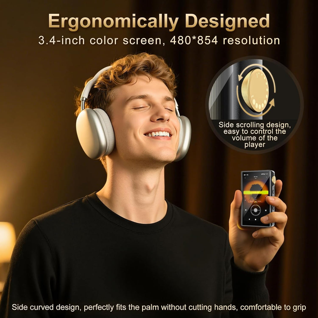 HiFi MP3 Player mit Bluetooth und WiFi, ZAQE Android 12 Hi-Res Music Player, Lossless DSD DAC Flac,