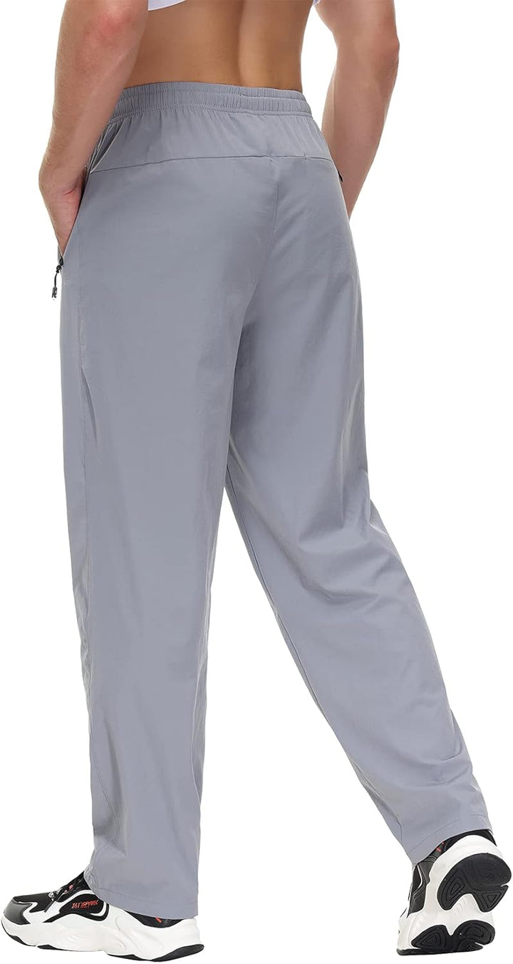 Butrends Herren Wanderhose Leicht Outdoorhose Workout-Laufhosen Atmungsaktive Sporthose, Hellgrau