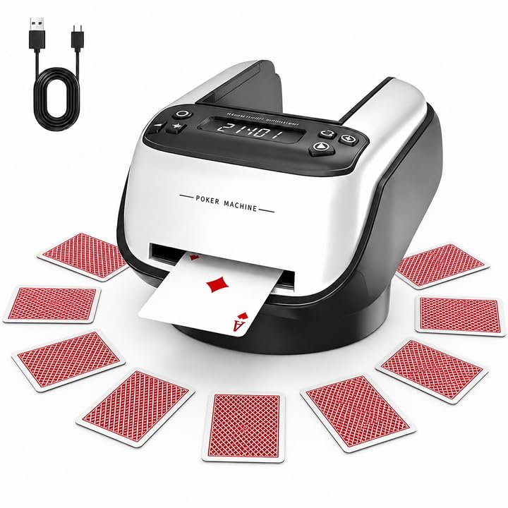 Automatischer Kartengeber, 2-in-1-Kartenmischer und -geber, um 360° drehbar mit präziser Kartenausga