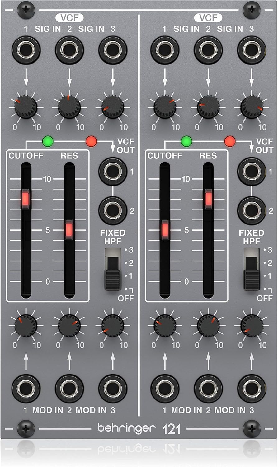 Behringer 121 DUAL VCF Legendäres analoges Dual-VCF-Modul für Eurorack, 121 DUAL VCF