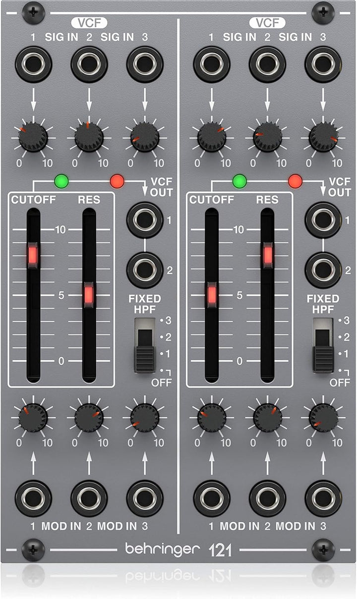 Behringer 121 DUAL VCF Legendäres analoges Dual-VCF-Modul für Eurorack, 121 DUAL VCF