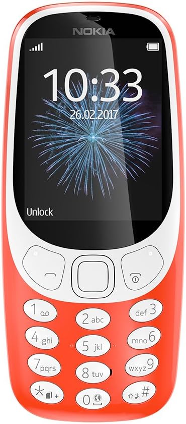 Nokia 3310 2G Mobiltelefon (2,4 Zoll Farbdisplay, 2MP Kamera, Bluetooth, Radio, MP3 Player, Dual Sim