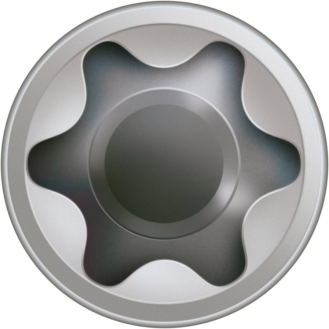 SPAX Terrassenschraube aus Edelstahl rostfrei A4, 6,0 x 50 mm, 100 Stück, T-STAR plus, Zylinderkopf,