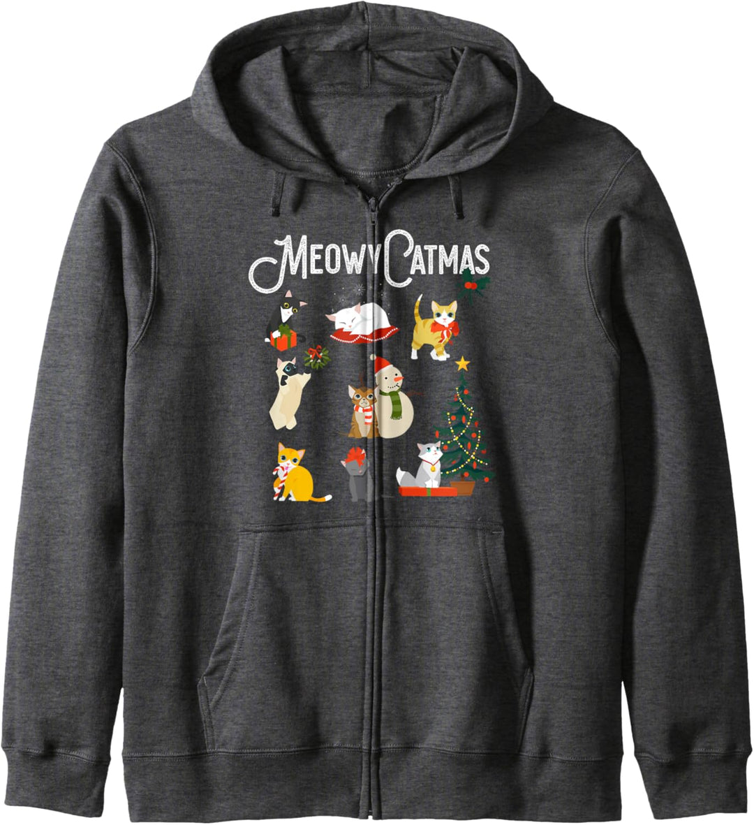 Meowy Catmas Christmas Kittens Cute Holiday Kapuzenjacke