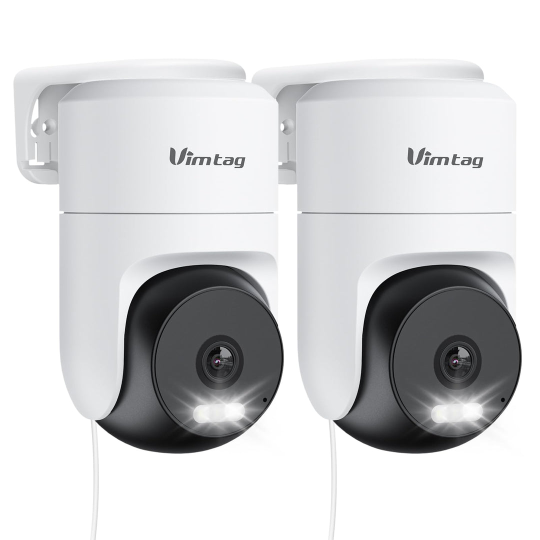VIM TAG 2pcs 2,5K Überwachungskamera Aussen, 5G WLAN Kamera Überwachung Aussen,360°PTZ-Aussenkamera