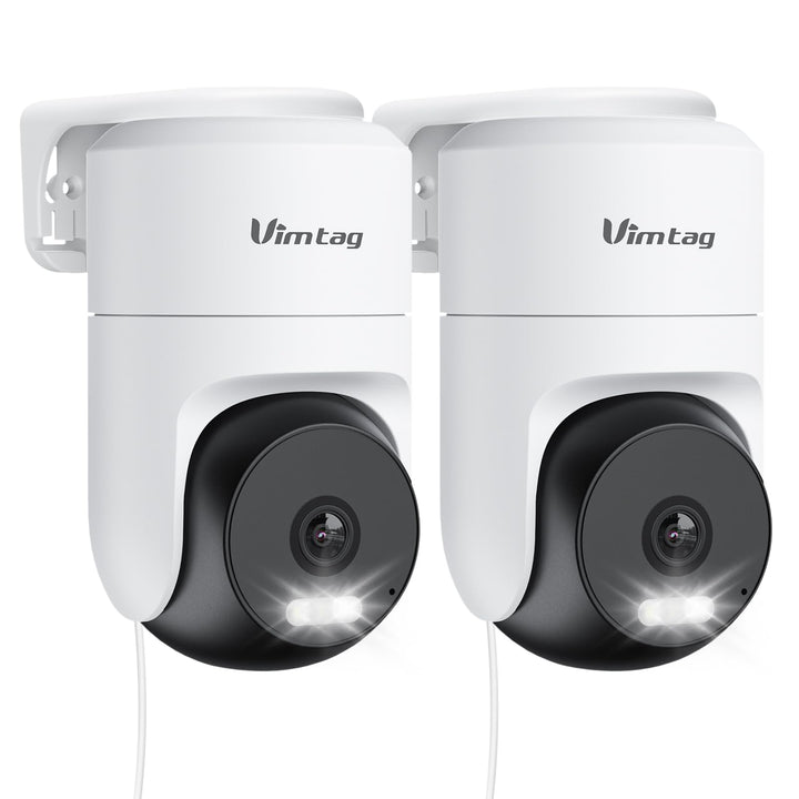 VIM TAG 2pcs 2,5K Überwachungskamera Aussen, 5G WLAN Kamera Überwachung Aussen,360°PTZ-Aussenkamera