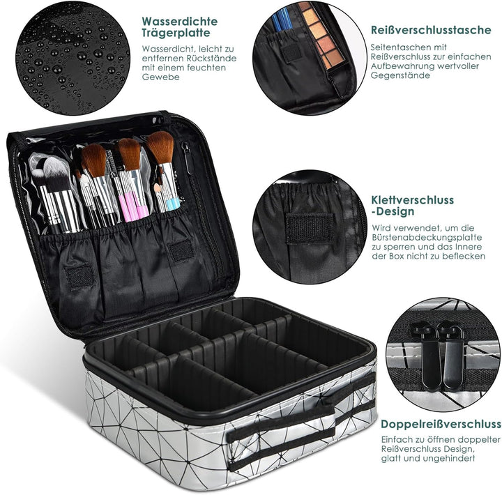TANTOMI Kosmetiktasche Damen Portable Kosmetikkoffer Damen, Professionelle Make up Tasche Schminktas