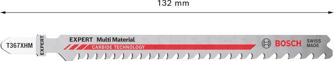 Bosch 10x EXPERT Multi Material T367XHM Stichsägeblatt (für Holz mit zähem Metall, Zäher Stahl, Läng