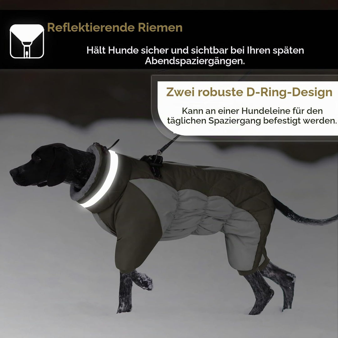 AOFITEE Winteroverall für Hunde - Wasserdichter Hundemantel für Kleine Hunde mit Beinen, Winter Warm
