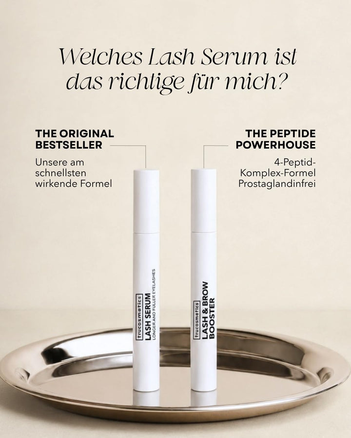 LASH &amp; BROW PEPTIDE SERUM – Hormonfreies Wimpern- &amp; Augenbrauenserum mit 4-Peptide-Komplex – längere