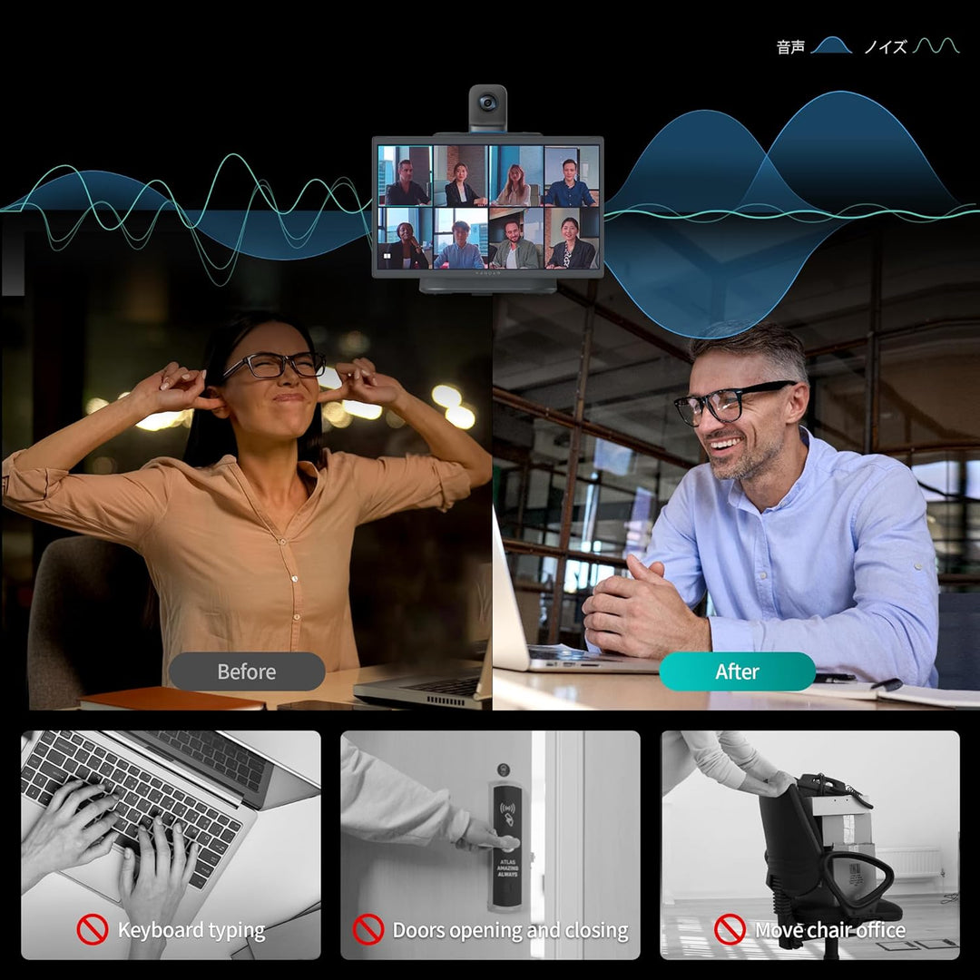 KanDao Meeting Ultra Konferenzsystem, 15.6 Zoll 1080P FHD Touchscreen, Dual 4K HDR Aufzeichnung, 360