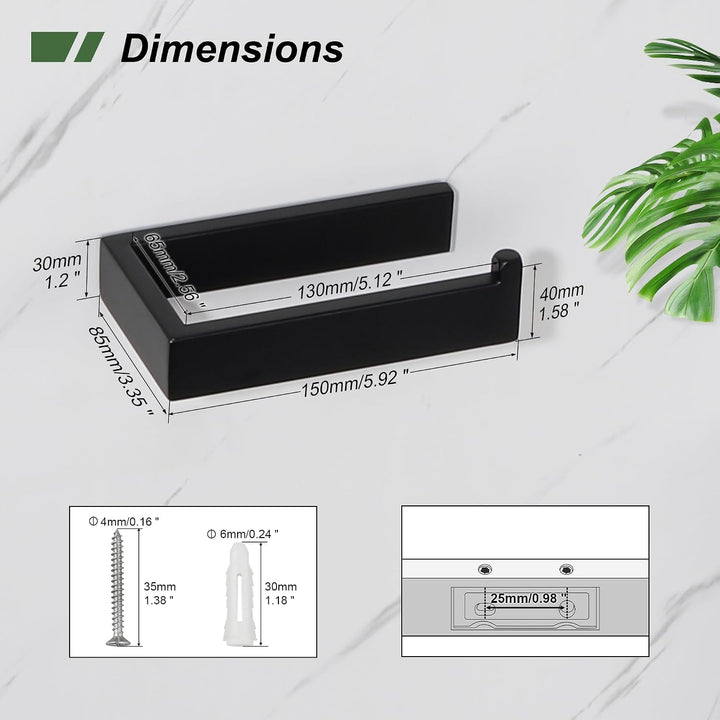 Toilettenpapierhalter Schwarz, SAYAYO Klopapierhalter Edelstahl Toilettenpapierhalter Bohren Toilet