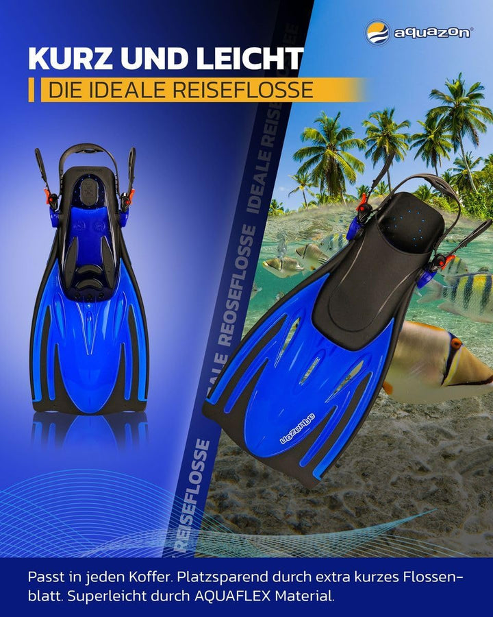 AQUAZON Alicante Verstellbare Flossen, Schnorchelflossen, Taucherflossen, Schwimmflossen für Kinder
