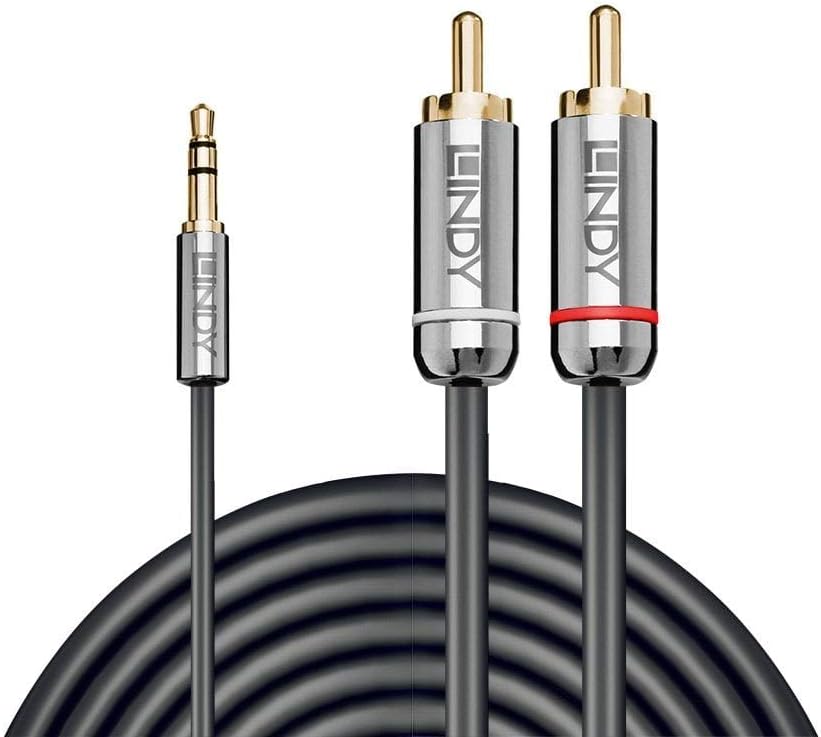 LINDY 35337 10m 3.5mm an Phono Audiokabel, Cromo Line