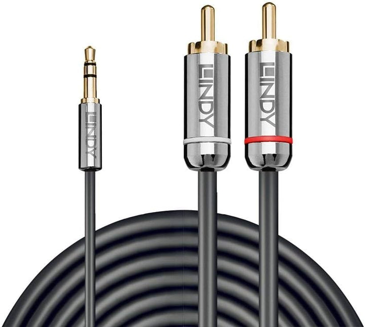 LINDY 35337 10m 3.5mm an Phono Audiokabel, Cromo Line