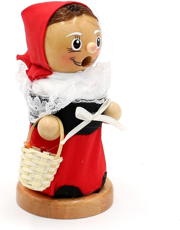 Dekohelden24 Holz Räuchermann, Räucherfigur, Rauchfigur, Räuchermännchen als Märchenfigur Mädchen mi