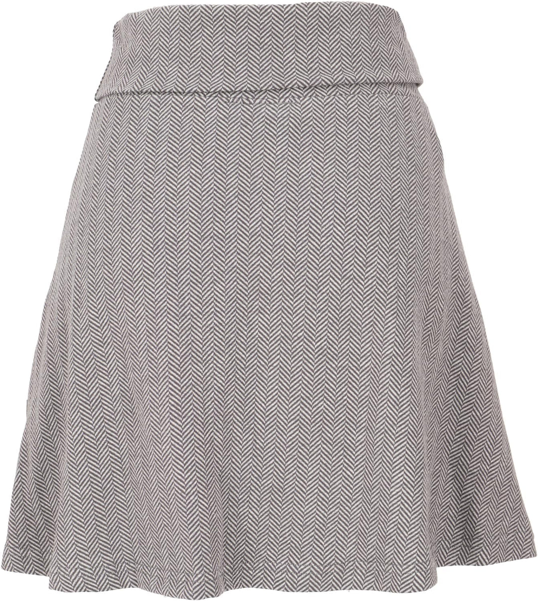 GURU SHOP Minirock aus Bio-Baumwolle, Tellerrock Herbstlaub Print Organic, Damen, 38 Grau