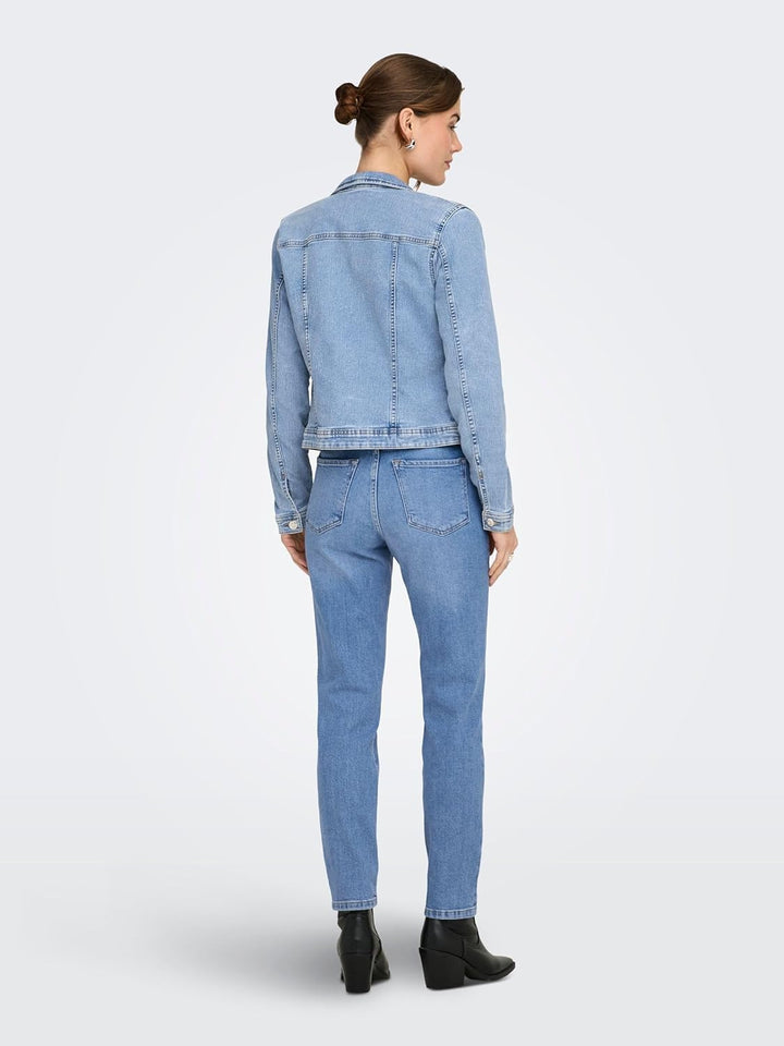 ONLY Female Straight-Fit Jeans ONLEMILY Hohe Taille Gerade geschnitten Jeans 32W / 30L Medium Blue D