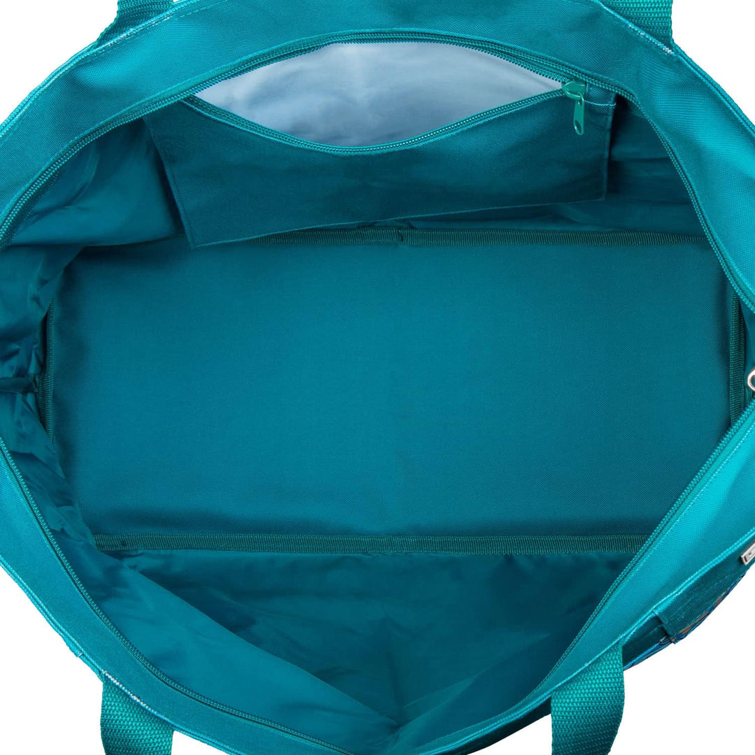 anndora XXL Shopper OCEAN - Strandtasche 40 Liter Schultertasche Einkaufstasche türkis gemustert Oce