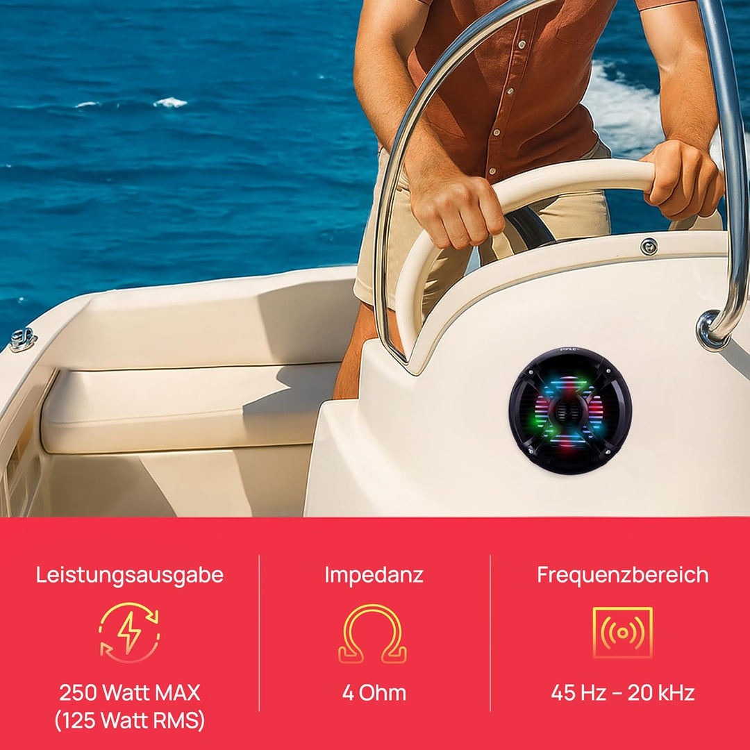 Pyle Outdoor Lautsprecher Boxen– Outdoor Speaker– Outdoor Box Wasserdicht 250W, 2-Wege Lautsprecher