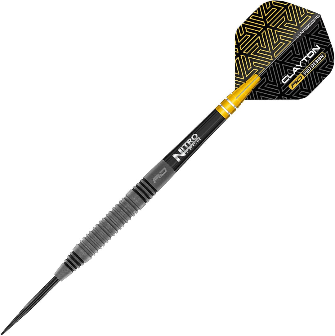 RED DRAGON Jonny Clayton Oxide Auflage Premium Tungsten Darts Set mit Flights und Stielen 23.0 Gramm