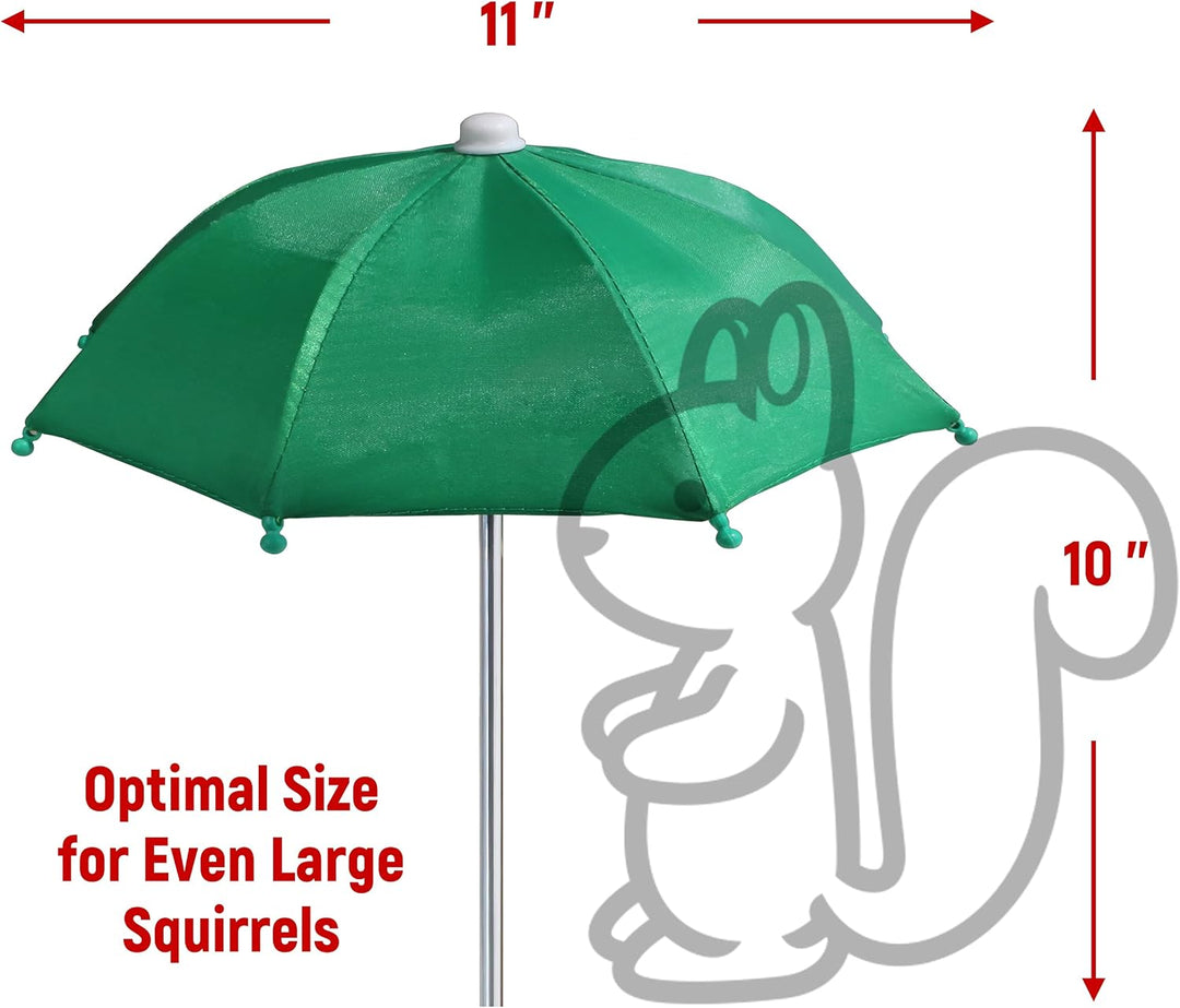 Ersatz-Mini-Regenschirm für Cozynut Eichhörnchen-Futterstation, Picknicktisch, Grün, Grün