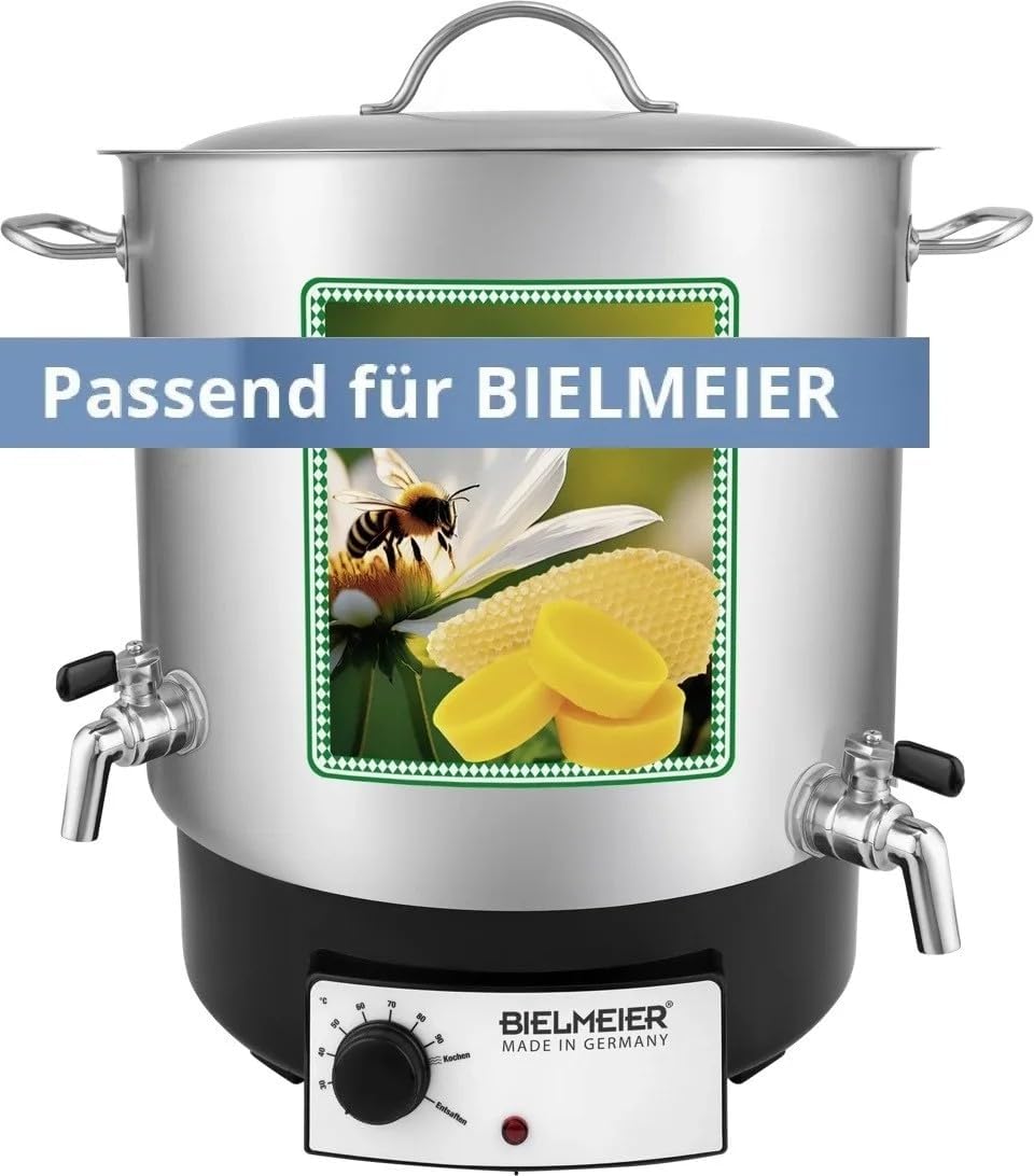 Bielmeier Thermoisolierung Wachsklärer Neopren schwarz für 29 Liter, Wärmespeicherung Energiesparen,