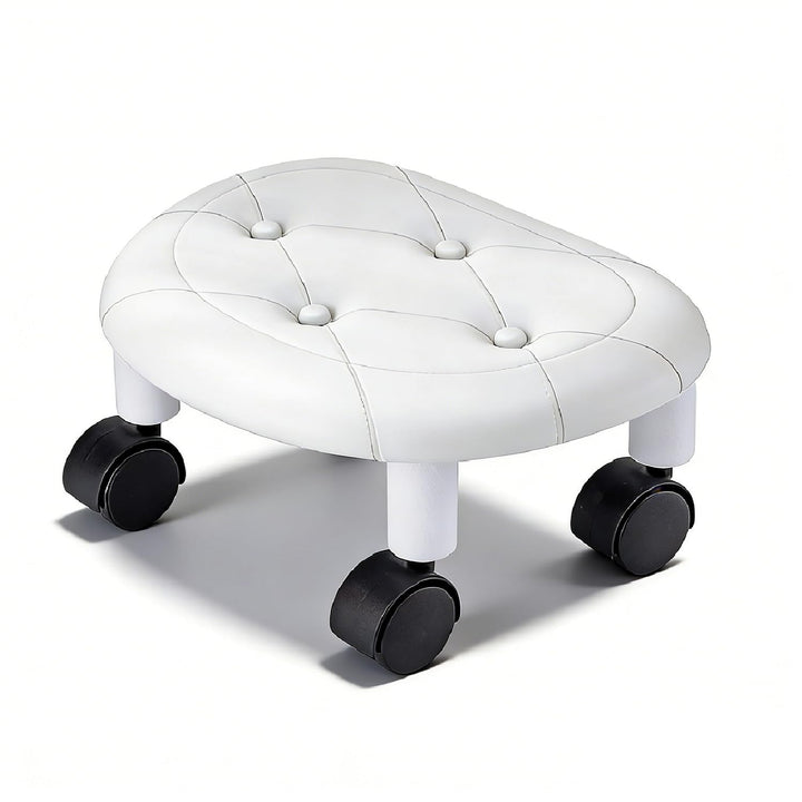 Niedriger Rollhocker, 33,5 x 15 x 26 cm 360° Drehbar Flexible Sitzfläche mit Rollen Rollhocker Stuhl