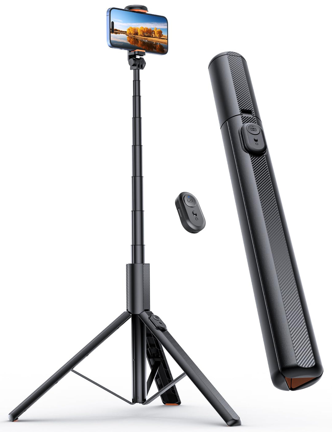 Handy Stativ für Phone Kamera, NT79 180cm Kompakt Foto Videokits Stabil Selfie Stick Handystativhalt
