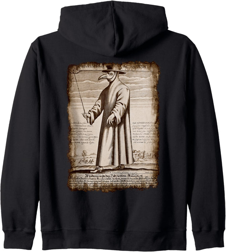 Plague Doctor Macabre Mittelalter, Steampunk, Horror Kapuzenjacke