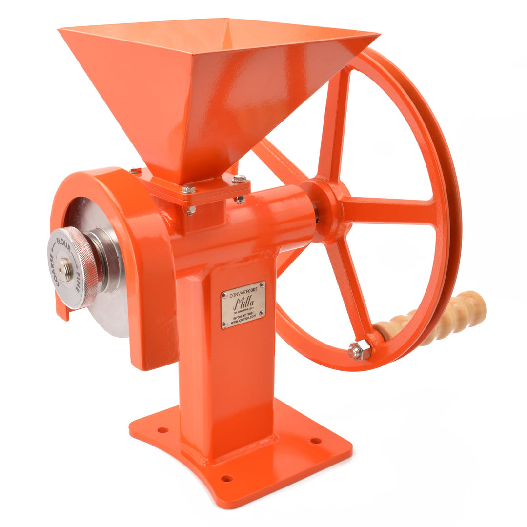 CONVAR Handgetreidemühle Milla, universell einsetzbar für Getreide, Körner, Saaten, Gewürze und Kaff