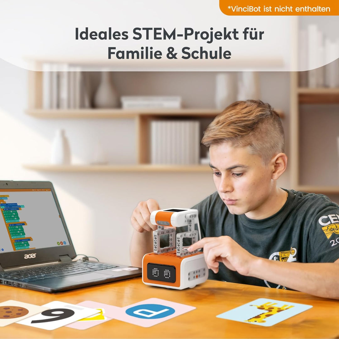 MatataStudio AI Vision Kit für VinciBot mit 180° Flip Kamera programmierbarem Bildschirm modularer S