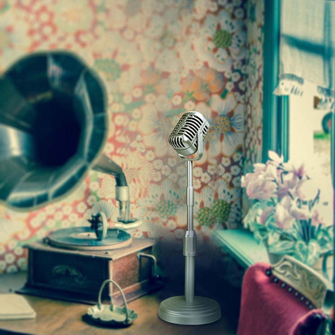 Goshyda Vintage-Mikrofon-Requisiten-Modell, Anhebbares, Realistisches, Gefälschtes Vintage-Mikrofon-