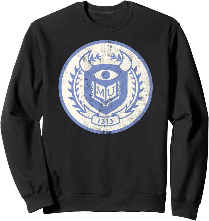 Disney Pixar Monsters University Distressed Crest Logo Sweatshirt