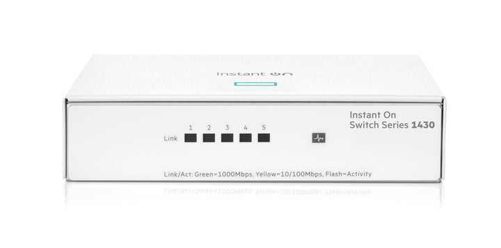 Aruba Instant On 1430 5-Port Gb Unmanaged Layer-2-Ethernet-Switch | 5x 1G | Lüfterlos | EU-Kabel (R8