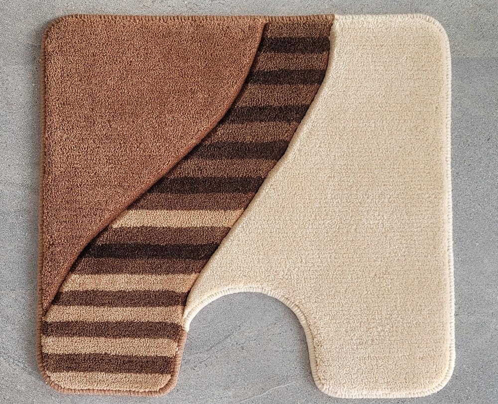 Kleine Wolke Vermeer Brasil Beige Vorleger mit Auschnitt 55x50 cm.
