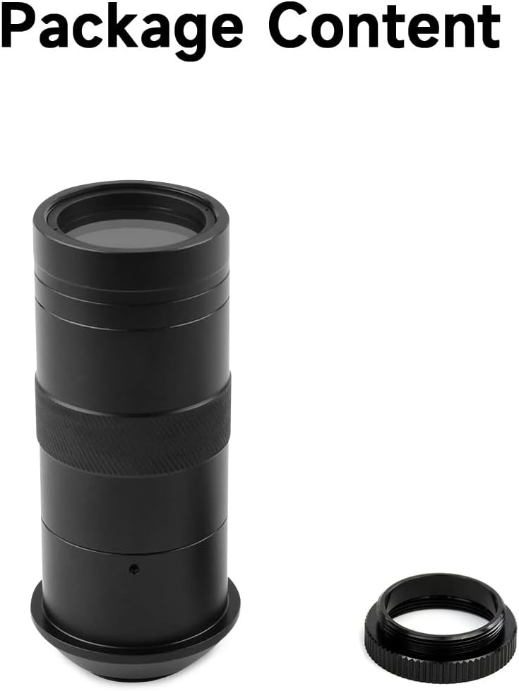 Waveshare Industrial Microscope Lens with 100X Magnification, C/CS-Mount, Compatible with Raspberry