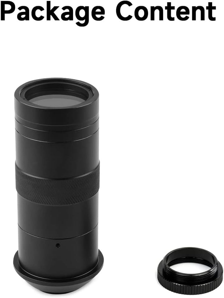 Waveshare Industrial Microscope Lens with 100X Magnification, C/CS-Mount, Compatible with Raspberry
