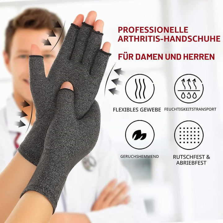 2 Paar Arthritis Kompressionshandschuhe für Damen und Herren, Karpaltunnelschmerzlinderung, fingerlo