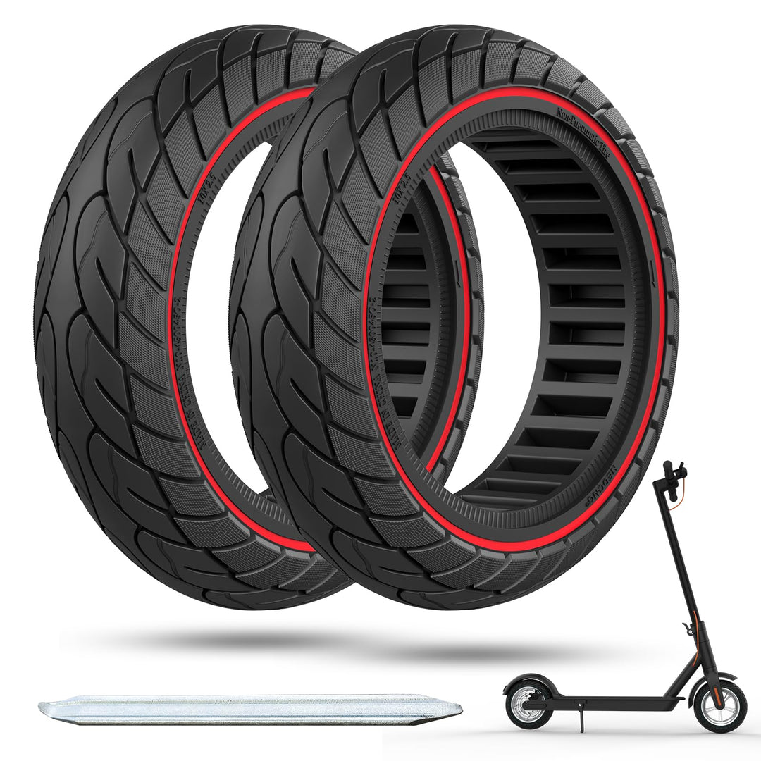 OUXI 10×2.5 Zoll Ersatz-Vollgummireifen 60/70-6.5 für Ninebot G30 Max /G30D mit Montagewerkzeug für