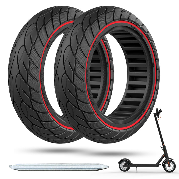 OUXI 10×2.5 Zoll Ersatz-Vollgummireifen 60/70-6.5 für Ninebot G30 Max /G30D mit Montagewerkzeug für