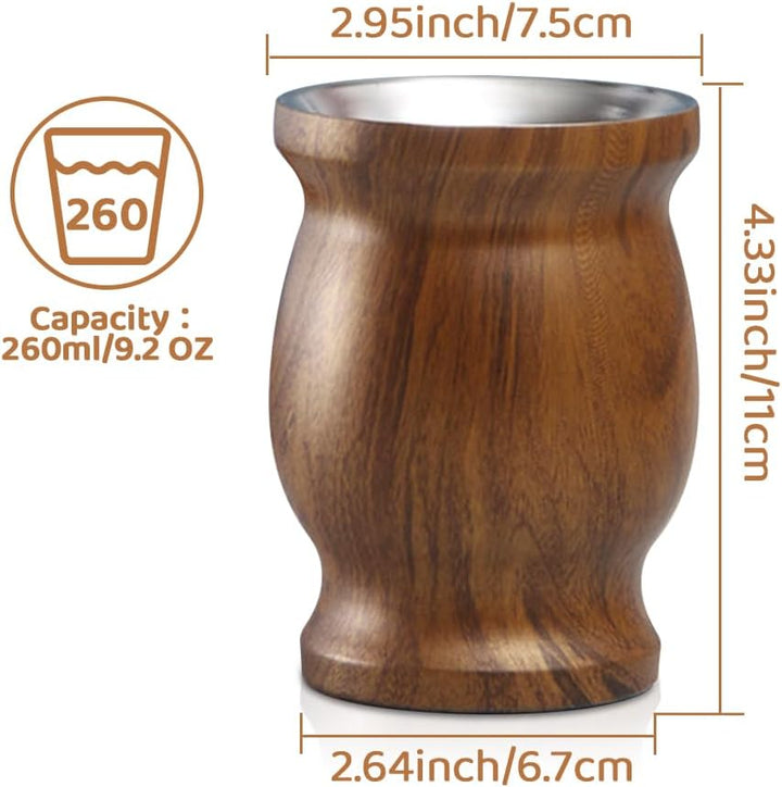 Yerba Mate Cup, Mate Tee Tasse, Mate Tee Becher, Yerba Mate Kürbis Tasse, Leicht Zu Reinigen(260ml/9