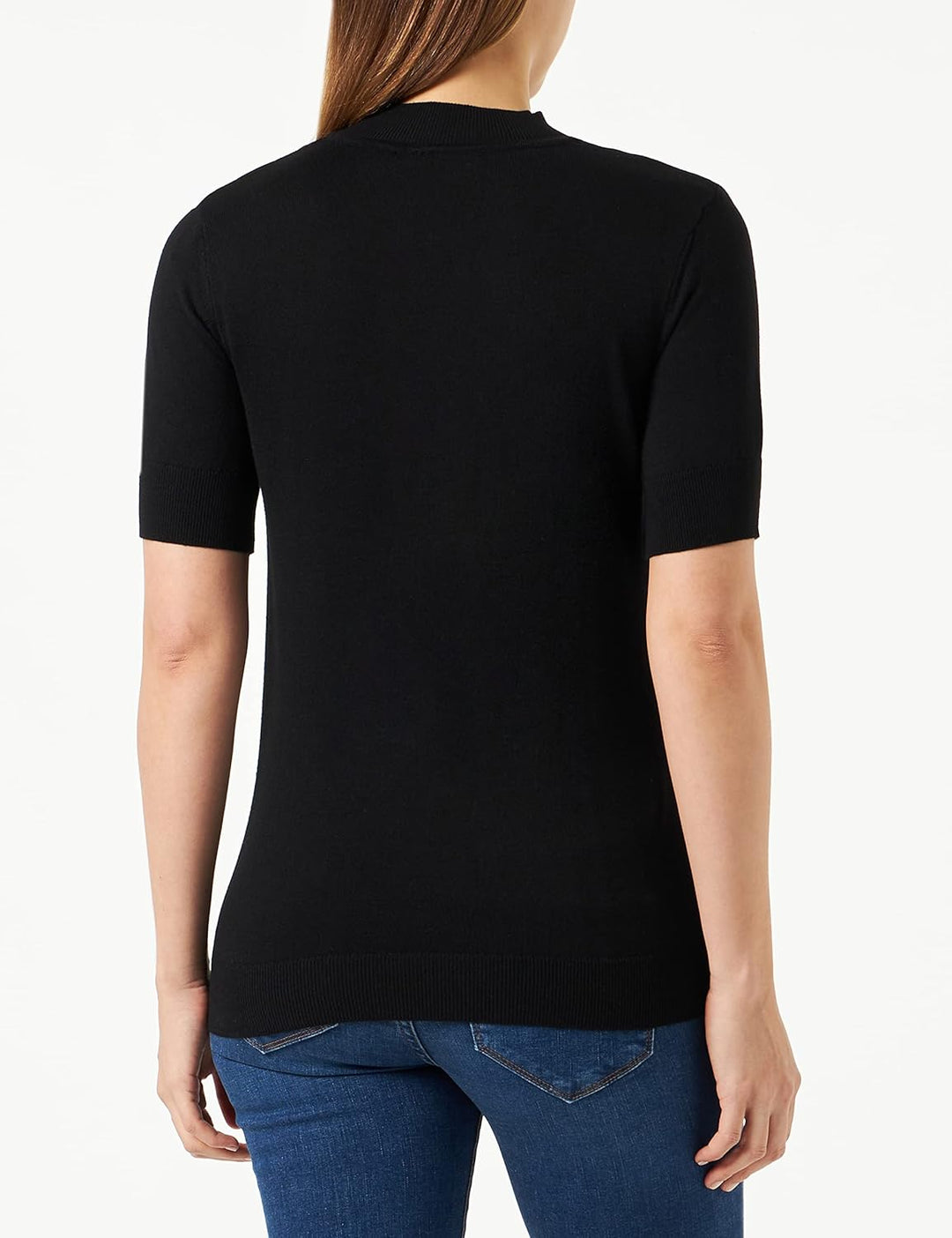Tamaris Damen ASOLO Feminin ausgeschnittenes Langarmshirt T-Shirt 34 Black Beauty, 34 Black Beauty