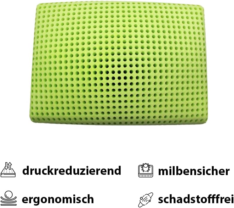 MAPE Duftkissen Nackenstützkissen viscoelastischer Thermo-Soft-Schaum Kissen 100% Baumwollbezug. Ger