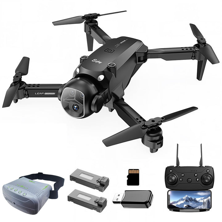 OBEST Drohne mit Kamera und VR Brille, Faltbare Mini FPV Drone mit Dual Kamera, 360° Rolle, Headless