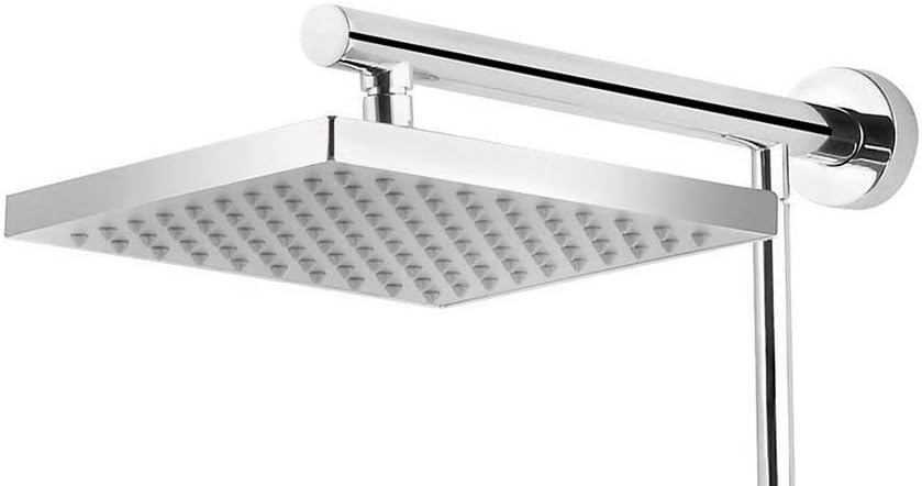 Duschsystem Regendusche mit Einhebelmischer und Kopfbrause eckig chrom von Schulte, Eckig