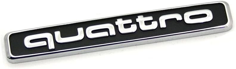 Audi Original Quattro Schriftzug Hinten Exterieur Emblem Logo Heckklappe Schwarz Chrom