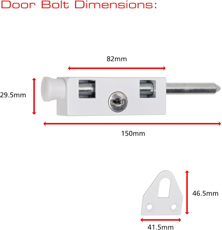 Sterling plw202 Mehrzweck Tür Bolzen, Weiss